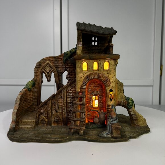 Grandeur Noel 2001 Bethlehem Village Rich Merchant Lighted Building Vintage Deco - Picture 4 of 11